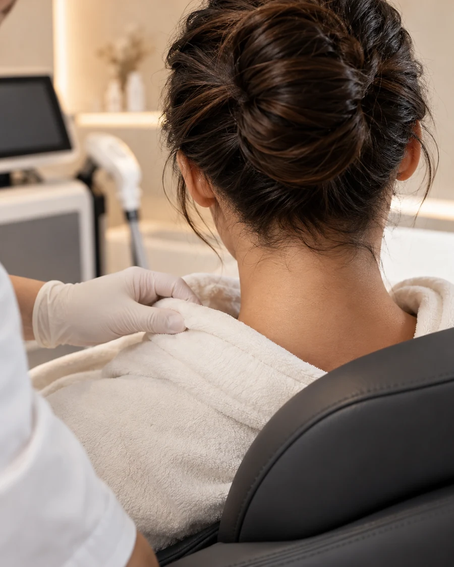 Épilation laser de la nuque
